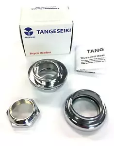 Auriculares de acero cromado Old School BMX Tange MX-2 1 pulgada roscados - Imagen 1 de 1