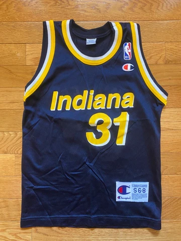 Vintage Reggie Miller #31 Indiana Pacers Champion Jersey Toddler Sz 6-8 Boys Cover