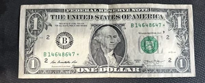 1 One Dollar Schein Star Note 2013 "RAR" B14648647 * - Bild 1 von 2