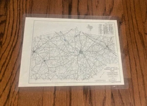 Arte de pared vintage 1965 mapa Texas General Highway Gonzalez County Texana TX - Imagen 1 de 2