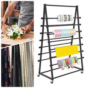7 Tier Ribbons Roll Storage Rack Metal 2-Sided Ribbon Organizer Wire Spool Stand - Picture 1 of 20