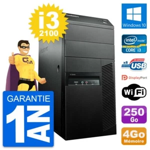 PC tour LENOVO M91p Intel Core i3-2100 RAM 4Go Disco Disk 250Go Windows 10 Wifi - Foto 1 di 3