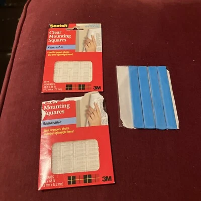 3 Mounting Squares For Dorm To Hang Photos & More-1 New & 2 used - Image 1 of 4