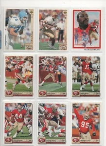 UPPER DECK NFL AMERICAN FOOTBALL 1992 SAN FRAN 49ERS 26 CARD BASE SET - Picture 1 of 3