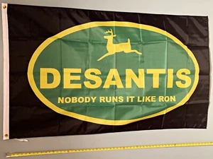 BANDIERA RON DESANTIS *SPEDIZIONE GRATUITA VENDITORE USA! Insegna Nobody Runs Ron B Trump USA 3x5' - Foto 1 di 1