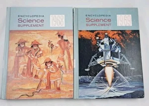 1968 & 1969 Encyclopedia Science Supplement Replacement Hardcover Book Grolier - Picture 1 of 17
