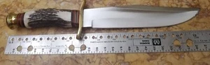 Linder 440 Bowie Knife Fixed Blade Solingen Germany Inox Rostfrei Stag L@@K๐ - Picture 1 of 12