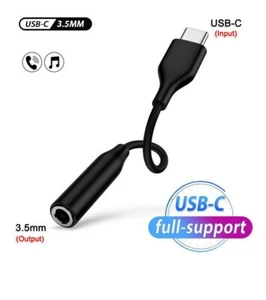 Adaptador de audio estéreo auxiliar USB tipo C (USB-C) a 3,5 mm conector para auriculares convertidor - Imagen 1 de 13