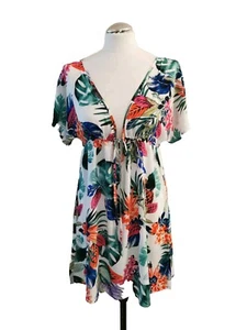 Palmer's Strandkleid Kleid weiß mit bunten Blättern Gr.S - Bild 1 von 11