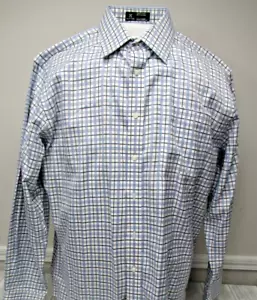 John W. Nordstrom Shirt Men's 17-36 Plaid Wrinkle Free Traditional Fit Cotton - Picture 1 of 9