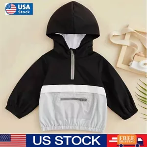 Boy's Cotton Half Zipper Hoodie With Pocket Casual Loose Hooded Sweatshirt - Picture 1 of 6