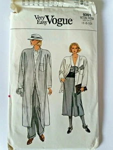Vogue 9201 Pattern Coat Jacket Skirt Pants Size 6 8 10 - Picture 1 of 3