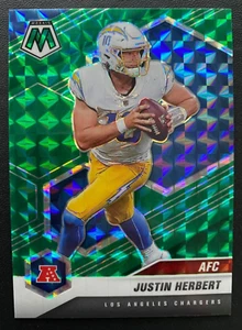 2021 Mosaic Green Prizm JUSTIN HERBERT #224  LOS ANGELES CHARGERS - Picture 1 of 1