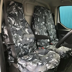 Funda de asiento de furgoneta Shield Autocare © resistente al agua gris camuflaje 2+1 - Imagen 1 de 6