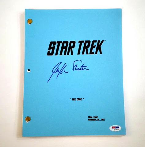 RARE Signed WILLIAM SHATNER Star Trek Pilot Episode "The Cage" Script PSA/DNA Cover