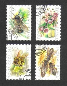 Rusia 1989 Juego completo de abejas melíferas de 4 valores (SG 5996-5999) utilizados - Imagen 1 de 1