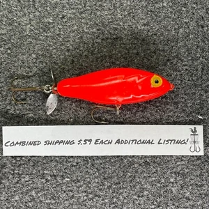 Bomber Rip Shad Vintage Topwater Prop Fishing Lure 3.5” - Fluorescent Orange - Picture 1 of 14