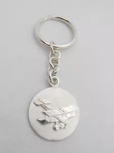 Biplano : Portachiavi in Argento 925 - Aeroplano - Aereo - Aeronautica - Pilota - Imagen 1 de 7