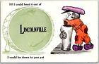 1914 Little Kid Facing The Drum At Lincolnville Comic Card Posted Postcard