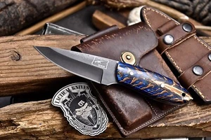 CFK IPAK Handmade 52100 Custom PINE CONE Corelon Small Hunting Skinner EDC Knife - Picture 1 of 9