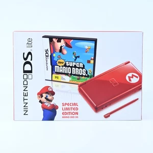 UNUSED! Special Limited Edition Mario Red - Nintendo DS Lite Boxed Console - Picture 1 of 22