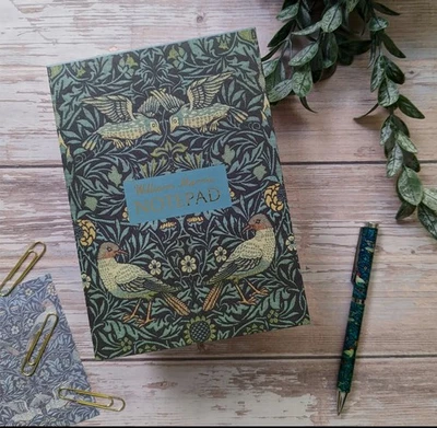 William Morris Birds Flip Up Notepad Christmas Stocking Filler Gift NEW - Image 1 of 3