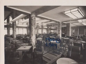 CGT FRENCH LINE SS CHAMPLAIN First Class Smoking Room Press Photo 2 - Picture 1 of 2