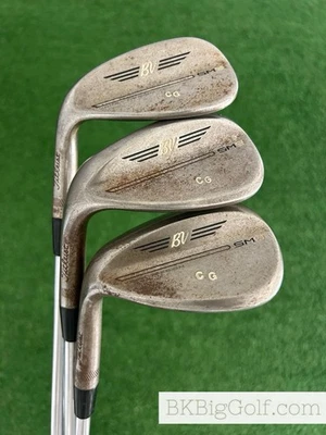LH Titleist Vokey SM9 Raw 3 Wedge Set (52, 56, & 60 Degrees) - Image 1 of 4