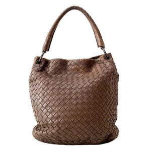 BOTTEGA VENETA Intrecciato Brown Leather Shoulder Bag - Picture 1 of 15