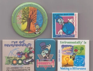 Pinbacks Disney de colección - 5 prendedores surtidos - prendedores de medio ambiente Jiminy Cricket - Imagen 1 de 1