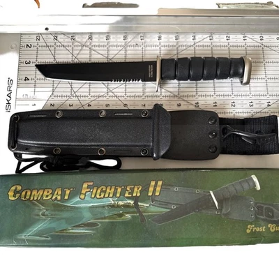 Cuchillo con mango de goma Frost Cutlery Combat Fighter II 15-416B tanto hoja 12" Foto 1 de 4