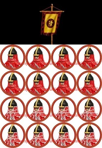 16PCS China Empire Qing Dynasty Eight Banner Red Corps 4cm Plastic Figure Toy - Picture 1 of 1