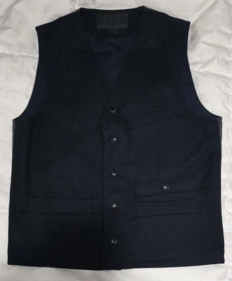 Filson Wool Vest Rare Black Label Men Small NAVY USA Western RRL Canvas RGT IH - Image 1 of 4