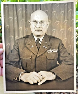 Vintage Military Man 8 x 10 photo Army Ranking Soldier Honor Served their time - Picture 1 of 2