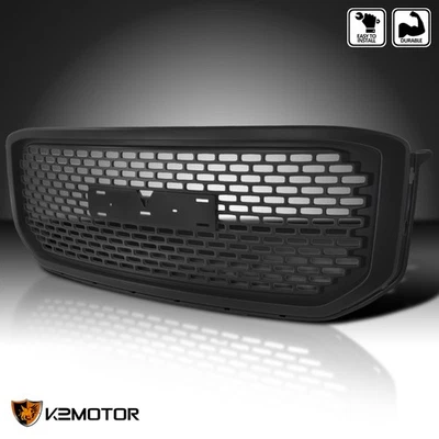Fits 2015-2020 GMC Yukon XL Matte Black Mesh Denali Style Front Bumper Grille Foto 1 de 4