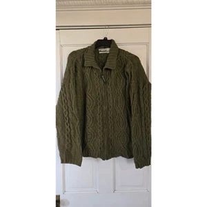 Aran Crafts 100% Merinowolle Zip Strickjacke, Gr. XXL - Bild 1 von 4