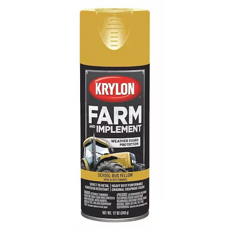Krylon K01957008 Spray Paint, School Bus Yellow, High-Gloss, Solvent, 12 Oz - Image 1 of 1