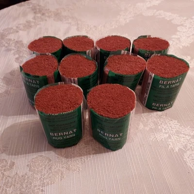 Vintage Lot Bernat Rug Yarn Brown Color Shade 8506/5704 - Image 1 of 4