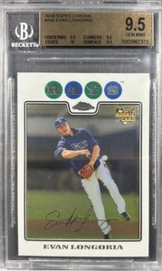Evan Longoria RC 2008 Topps Chrome #193 BGS 9.5 *Gem Mint* MLB Tampa Bay Rays SF - Picture 1 of 2