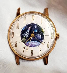 Armbanduhr "Wostok" im gelben Au-20 Gehäuse, 18 Steine, 2209 Werk ChChZ UdSSR - Bild 1 von 8
