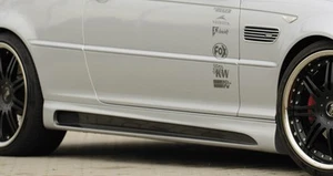 New Rieger BMW M3 E46 SERIES Left Right Carbon LOOK Side Skirt Set 99803 / 99804 - Picture 1 of 3