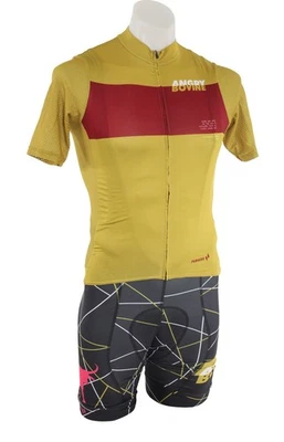 Panache Angry Bovine Corto Slv Pro Aire Carretera Ciclismo Kit Hombres S/M Mostaza Grava Foto 1 de 4