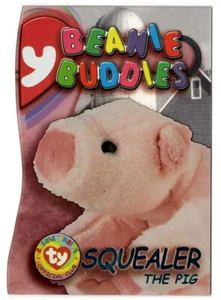 Ty Beanie Babies BBOC SQUEALER (Pink Pig) Teal Right Beanie/Buddy S3 Series 3 - Picture 1 of 2