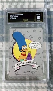 1990 Topps SIMPSONS #6 Sticker Card GMA not PSA Grade GEM 10 Marge NM Rookie - Picture 1 of 7