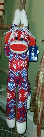 Philadelphia Phillies Sock Monkey Official MLB Baseball Forever Collectibles 20” Cover