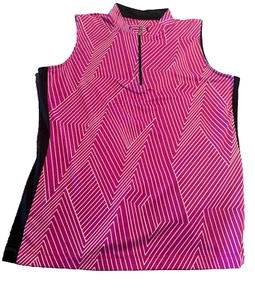 Tail White Label sleeveless Mock Polo Quarter Zip Tennis Top Purple Size Large - Picture 1 of 6