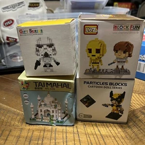 Lot of Four New Small block Sets Wolverine, Taj Mahal, Luke Skywalker, C-3PO, St - Picture 1 of 13