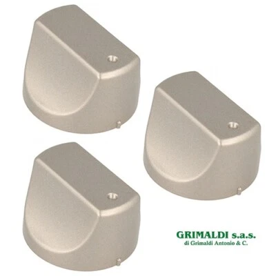 3 PEZZI MANOPOLA GRIGIA SATINATA PER FORNO ARISTON HOTPOINT C00298879 ORIGINALE - Immagine 1 di 3