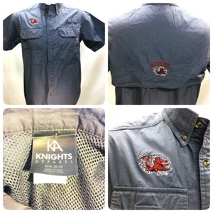 South Carolina USC Gamecocks Knights Apparel Mens Sz M Gray Vented Embroidered - Picture 1 of 10