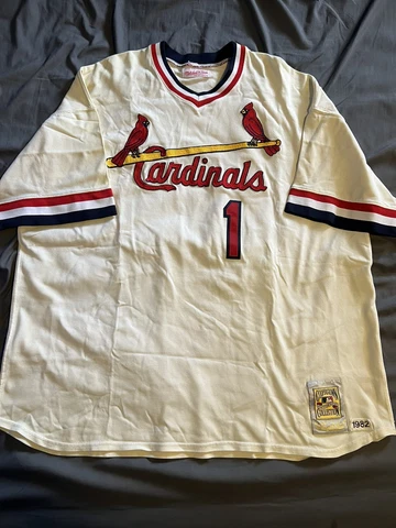 100% Authentic 1982 St Louis Cardinals Ozzie Smith Mitchell Ness Jersey 3XL Cover